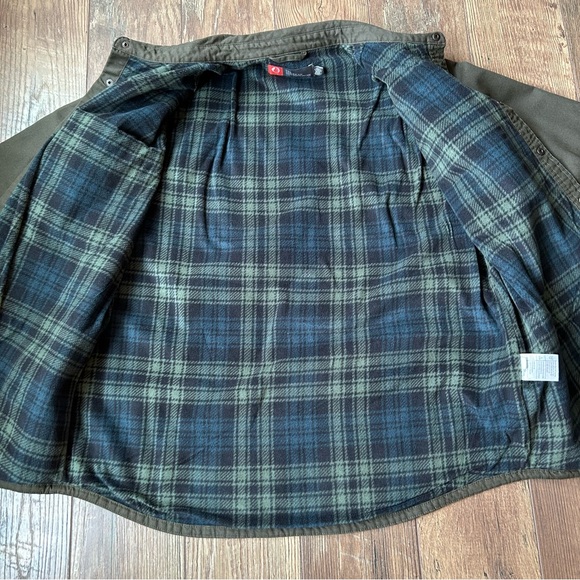The American Outdoorsman Fleece Lined Canvas Shirt Jacket Olive Green X-Large - Picture 9 of 10